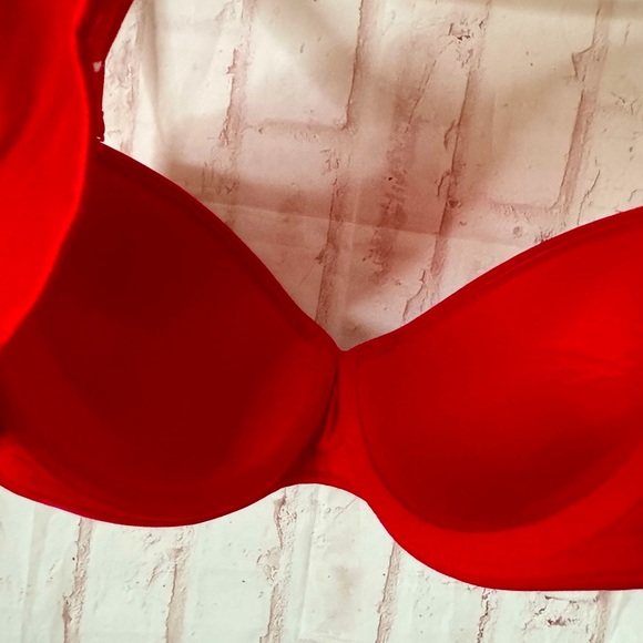 Cacique Red Rhinestone Bra - Picture 3 of 5